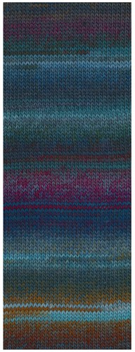Lana Grossa Colorissimo 210 Turquoise, aubergine, black green, nougat, chocolate brown, dark petrol, dark grey-2
