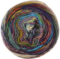 Lana Grossa Colorissimo 211 Jeans, aubergine, yellow, yellow-green, chocolate brown, dark red, royal, green, orange, turquoise