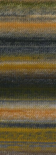 Lana Grossa Colorissimo 215 Orange-Brown,Silver,Light Grey,Light Beige,Blue,Steel Grey,Moss,Forest Green-2