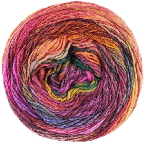 Lana Grossa Colorissimo 218 Pink,Fuchsia,Yolk,Grey-Yellow,Orange,Red-Brown,Grey-Green,Black-Red