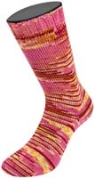 Lana Grossa Cool Wool 4 Socks Print 3 7201 Pink/Wine Red/Ecru/Yellow/Camel-3