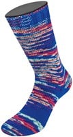 Lana Grossa Cool Wool 4 Socks Print 3 7202 Cobalt Blue/Clay Red/White/Jade/Dark Fuchsia/Light Blue-3