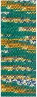 Lana Grossa Cool Wool 4 Socks Print 3 7204 Opal Green/Mustard Yellow/Nougat/White/Denim Blue-2