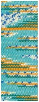 Lana Grossa Cool Wool 4 Socks Print 3 7205 Turquoise/Opal Green/Yellow Orange/White/Light/Cobalt Blue-2