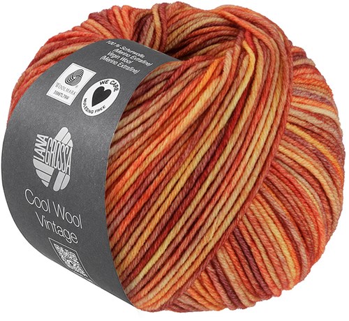 Lana Grossa Cool Wool Vintage 7388 Orange Brown