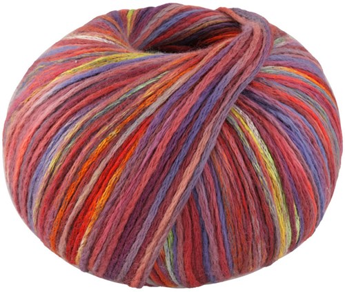 Lana Grossa Cotonella Multi 101 Dark red/blue/yellow/orange