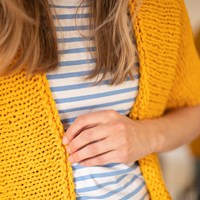 Cotton Tube Ladies Cardigan Knitting Kit-2