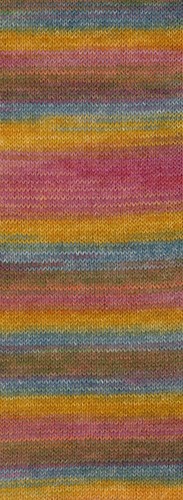 Lana Grossa Cottonhair 106 Umber/berry/ochre yellow/old pink/pink/fuchsia/smoky blue-2