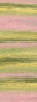 Lana Grossa Cottonhair 108 Vanilla/pink/old pink/dark olive/lime green-2