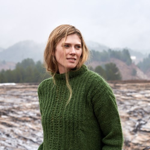 Katia Reiki Sweater with Col Yarn and Knitting Package-3