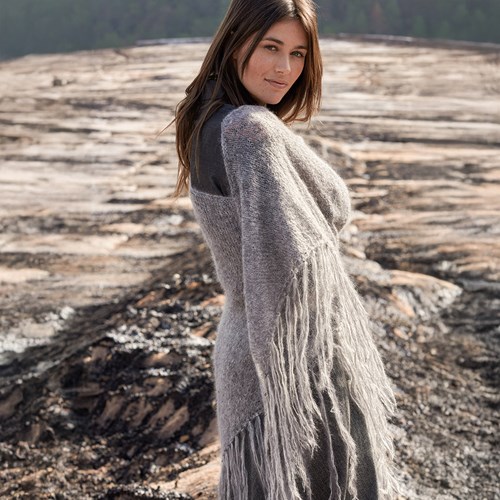 Katia 50 Mohair Shades Maxi Triangle Scarf Yarn and Knitting Bundle-3