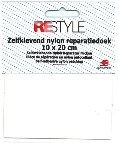 Restyle Repair Cloth Nylon 10 cm x 20 cm Self-Adhesive 009 White