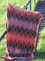 Deco Diamonds Blanket Small Red Crochetkit - With Digital Pattern