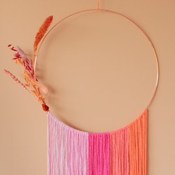 Macramé Pattern Yarn and Colors Degradé Wall Hanging 2.0