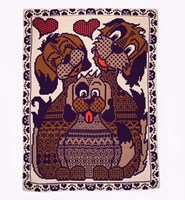 Zen Tangle Dogs Blanket Mosaic Crochetkit - With Digital