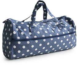 Knitting Bag Denim Polka Dot