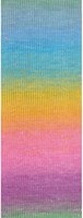 Lana Grossa Cotonella 011 Lilac/light blue/turquoise green/mustard/tomato/raspberry/orange/salmon-2