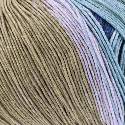 Katia Fair Cotton Granny 301 Blue-Yellowish Green-Lilac-2