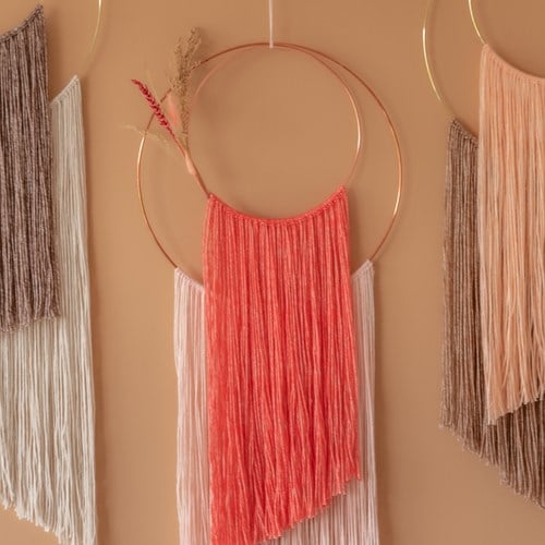 Yarn and Colors Double Trouble Wall Hanging 2.0 042 Peach Macramé Kit