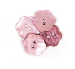 Drops Button Flower Pink 15mm