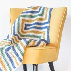 Crochet Pattern Yarn and Colors Amazing Stripey Blanket