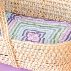 Crochet Pattern Yarn and Colors Amazing Staggered Stripes Blanket