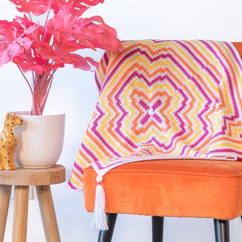 Yarn and Colors Amazing Flower Blanket Crochet Kit 049