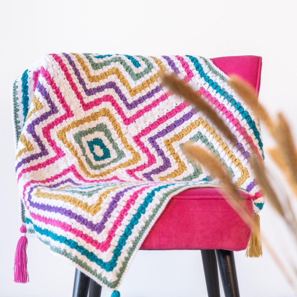 Yarn and Colors Amazing C2C Blanket Crochet Kit