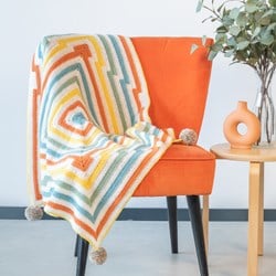 Crochet Pattern Yarn and Colors Amazing Square Darts Blanket