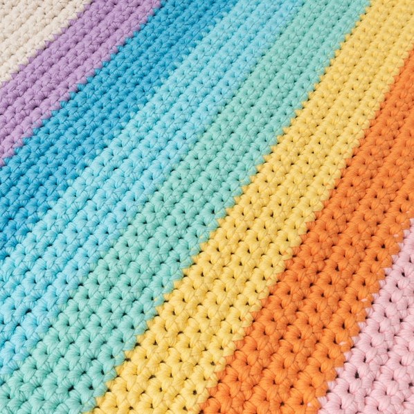 Yarn and Colors Rainbow Rug Crochet Kit 