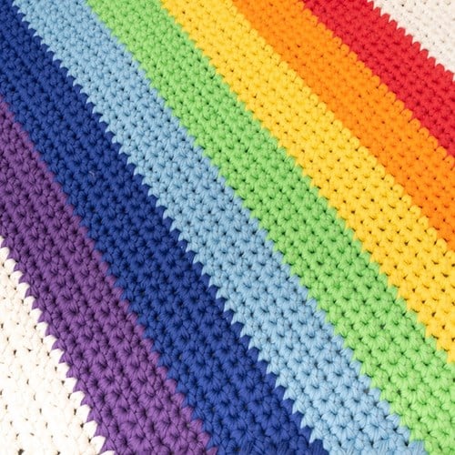 Yarn and Colors Rainbow Rug Crochet Kit 1 Colorful