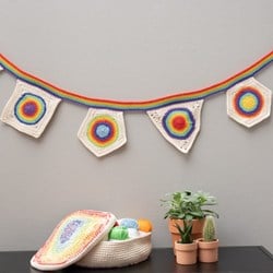 Yarn and Colors Rainbow Flag Line Crochet Kit
