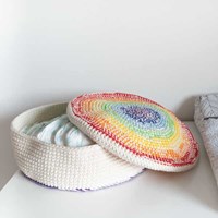 Yarn and Colors Rainbow Basket Crochet Kit 1 Colorful