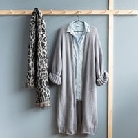Knitting Pattern Yarn and Colors Maxi Cardigan