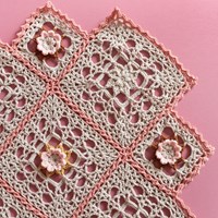 Crochet Pattern Yarn and Colors Romantic Throw-2