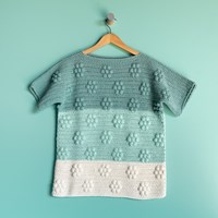 Yarn and Colors Spring Flowers Tee Crochet Kit L 1 Glass