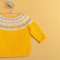 Yarn and Colors Hanna Sweater Knitting Kit 2 Mustard-3