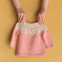 Yarn and Colors Hanna Sweater Knitting Kit 1 Old Pink-2