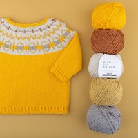 Yarn and Colors Hanna Sweater Knitting Kit 2 Mustard