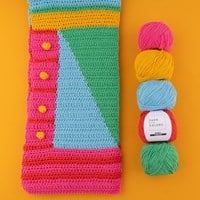 Yarn and Colors Graphic Scarf Crochet Kit 1 Nordic Blue