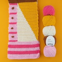 Yarn and Colors Graphic Scarf Crochet Kit 2 Blossom