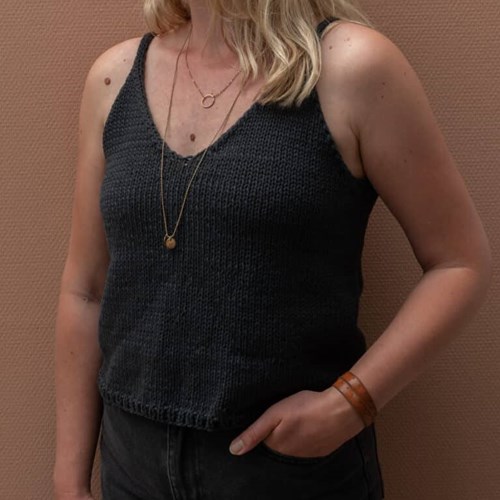 Yarn and Colors Tank Top Knitting Kit 1 Cream S-2
