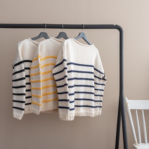 Yarn and Colors Striped Jumper Knit Knit 2 M Cardinal