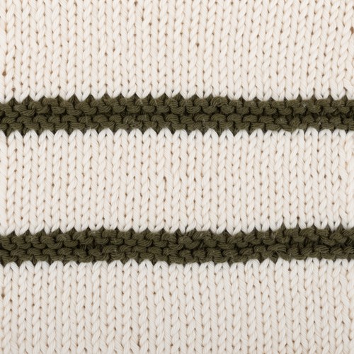 Yarn and Colors Striped Jumper Knit Knit 4 S Khaki-2
