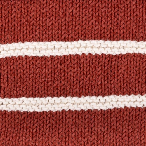 Yarn and Colors Striped Jumper Reversed Knitting Kit 6 S Chestnut