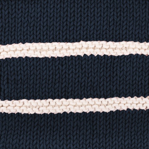 Yarn and Colors Striped Jumper Reversed Knitting Kit 3 S Dark Blue