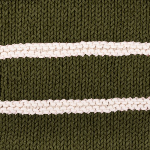 Yarn and Colors Striped Jumper Reversed Knitting Kit 4 M Khaki