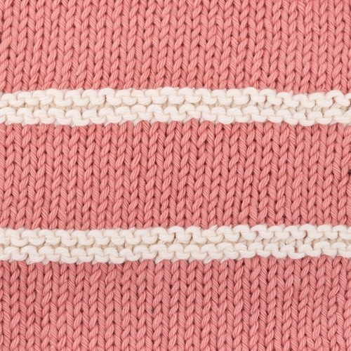 Yarn and Colors Striped Jumper Reversedr Knitting Kit 7 L Old Pink