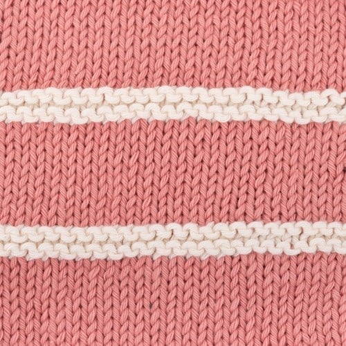 Yarn and Colors Striped Jumper Reversed Knitting Kit 7 M Old Pink