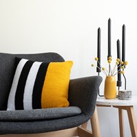 Yarn and Colors Black, White and Bright Comfy Cushion Knitting Kit 015 Mustard